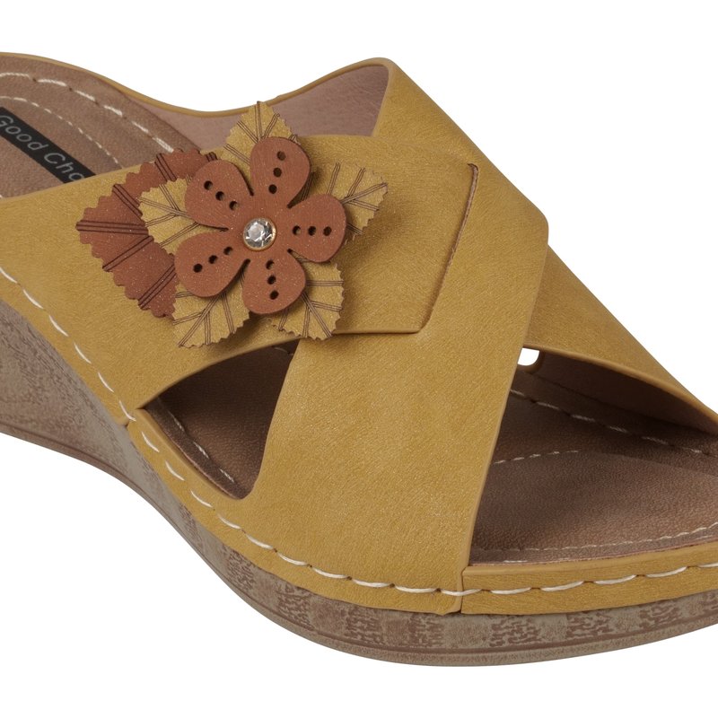 Shop Gc Shoes Selly Yellow Wedge Sandal