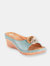 Sydney Blue Wedge Sandals - Blue