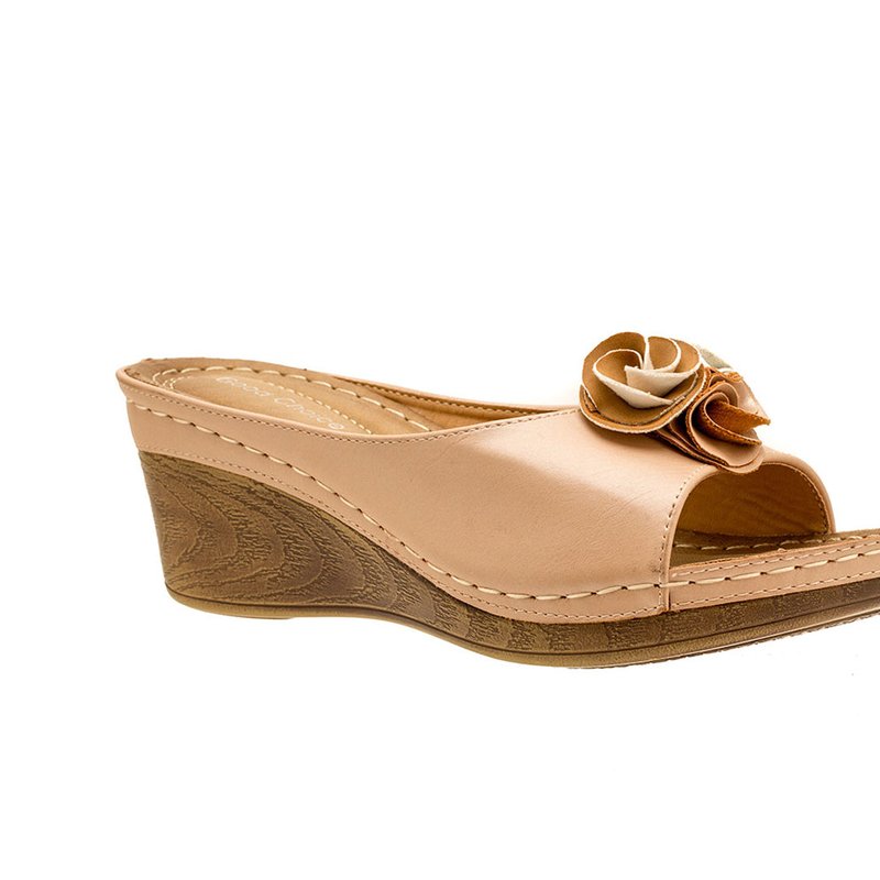 Gc Shoes Sydney Blush Wedge Sandals In Brown