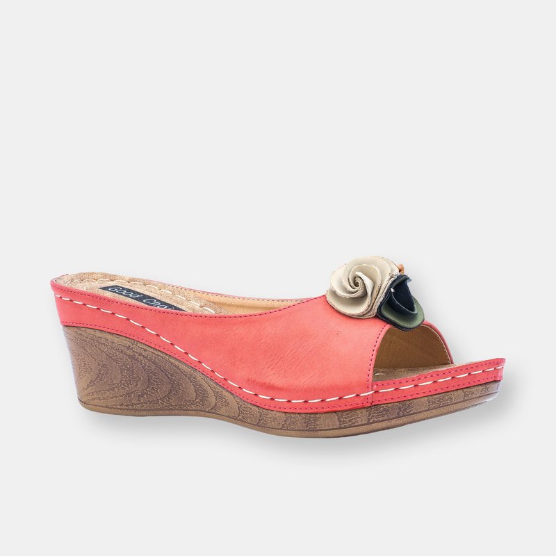 Gc Shoes Sydney Coral Wedge Sandals