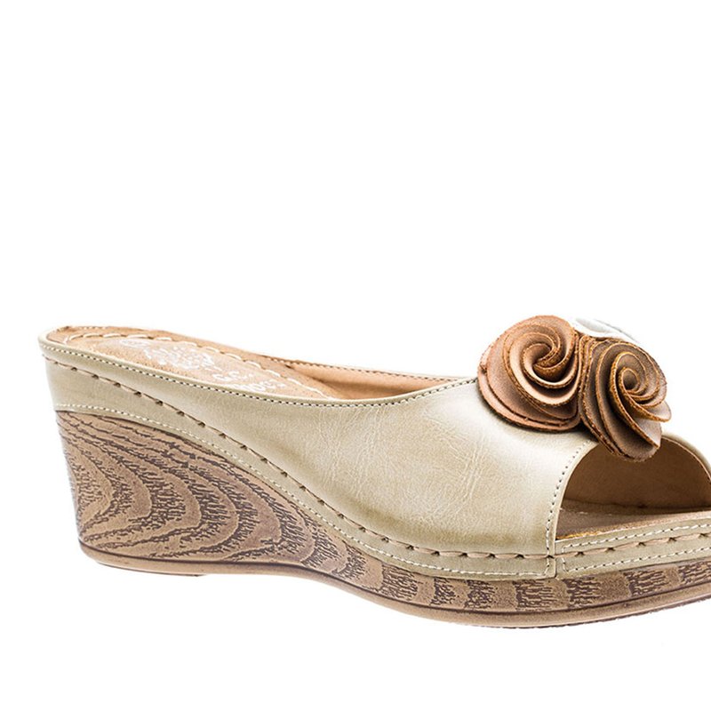Gc Shoes Sydney Natural Wedge Sandals In Brown