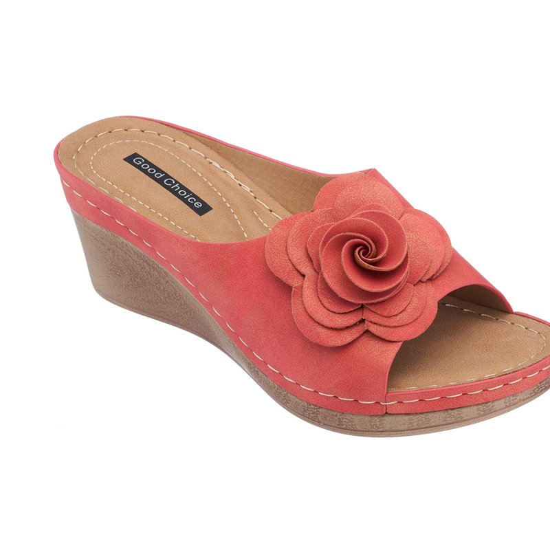 Shop Gc Shoes Tokyo Coral Wedge Sandals In Pink