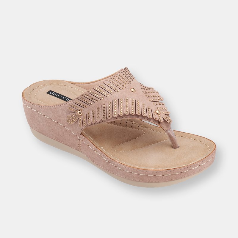 Gc Shoes Virginia Blush Wedge Sandal
