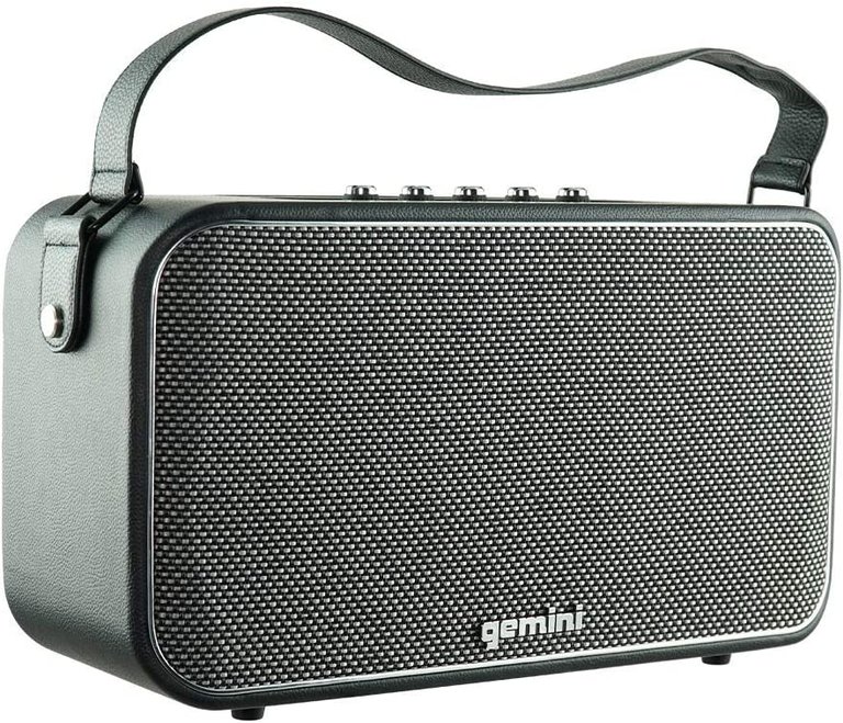 GTR-400 Bluetooth Speaker, USB/SD, Bass,Treble, Reverb, AUX Input,4" Woofer, 2x 1" Tweeter - Black