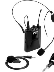 Single channel UHF Wireless system - headset/lavalier- 517.6MHz - Black
