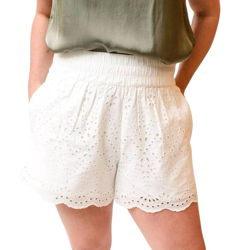 Shop Generation Love Ferris Embroidered Shorts In White
