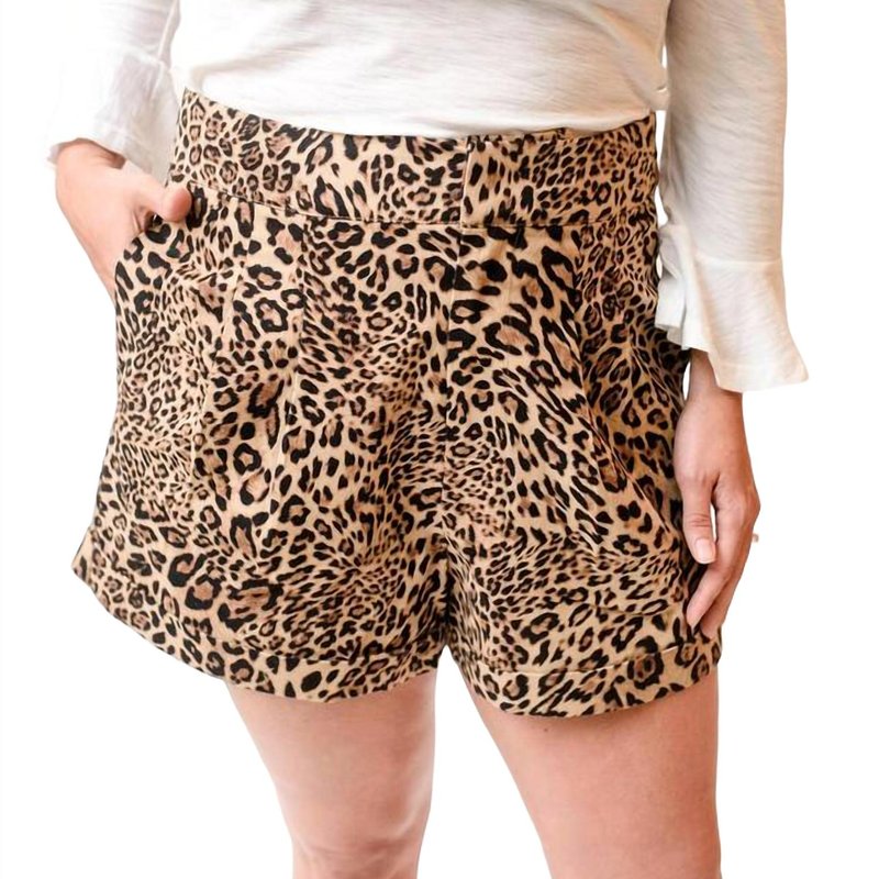 Shop Generation Love Leopard Shorts In Brown