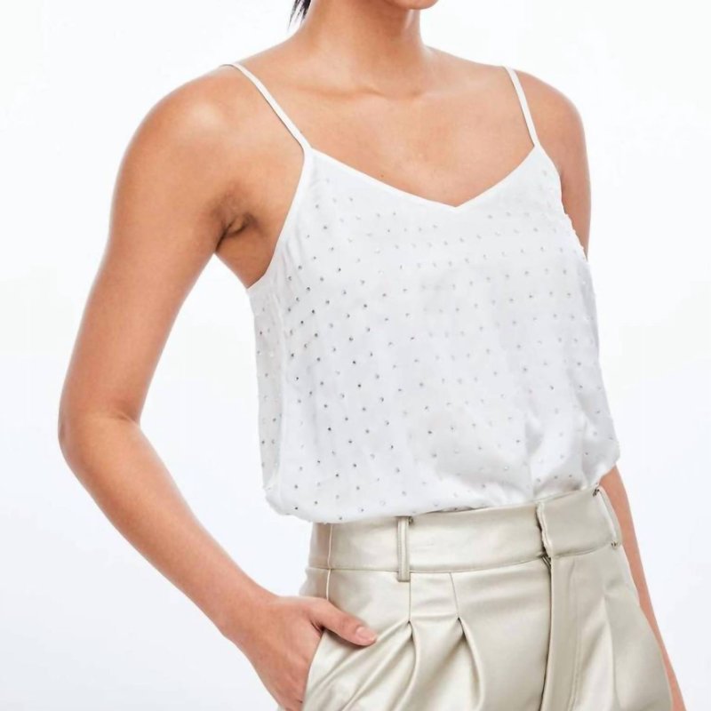 Shop Generation Love Rory Crystal Silk Camisole Top In White