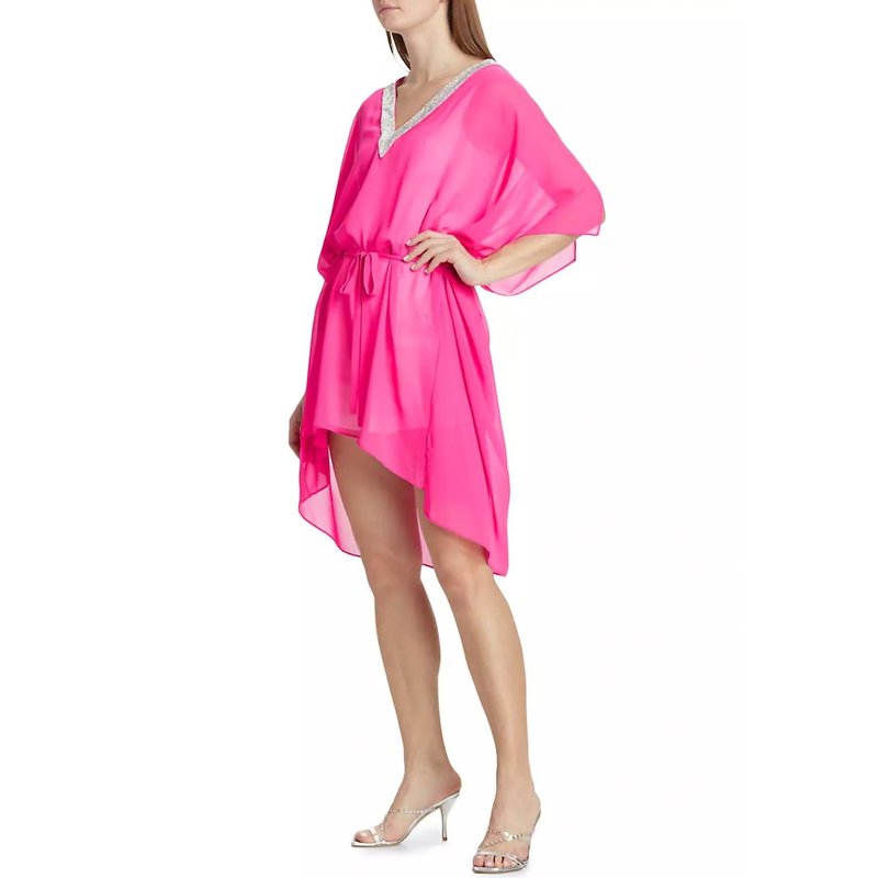 Shop Generation Love Women's Bria Crystal Cover Up In Hot Pink