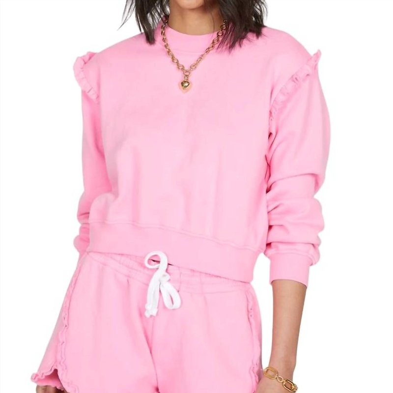 Shop Generation Love Zoe Ruffle Sweatshirt In Pink