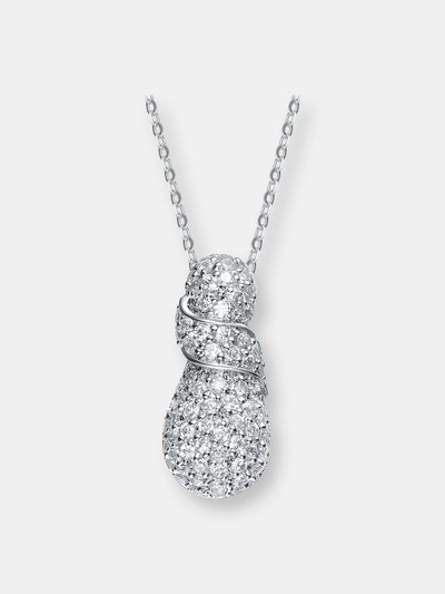 GENEVIVE Sterling Silver White Cubic Zirconia Pendant product