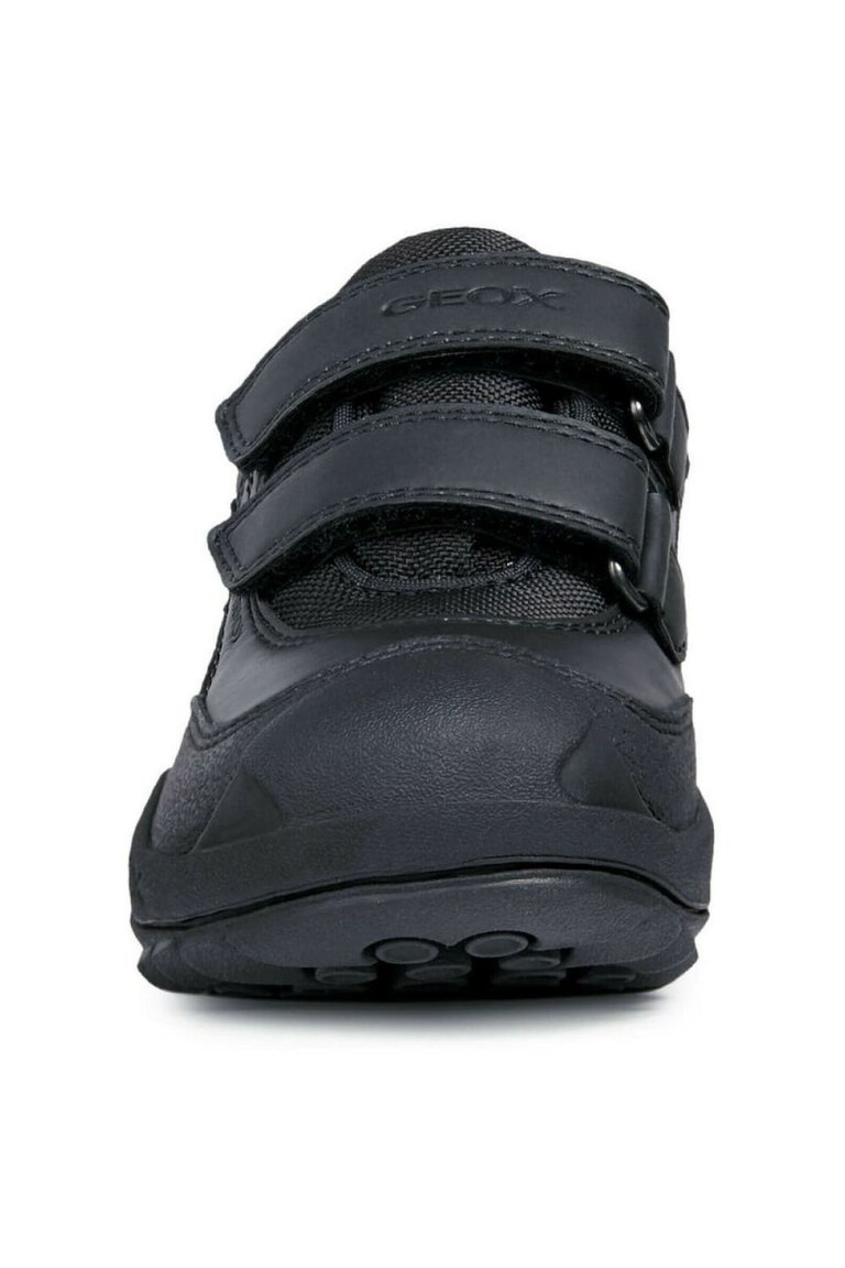Geox Childrens/Kids Savage Leather Sneakers (Black) - Black