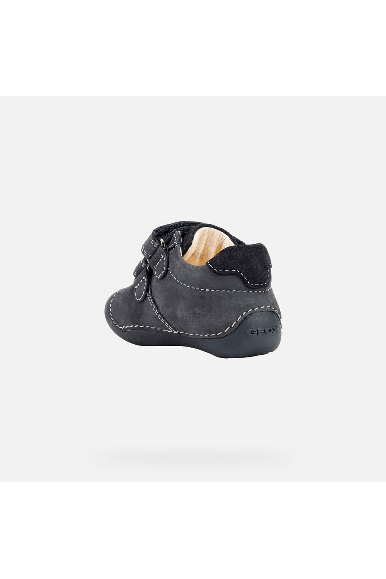 Geox Childrens/Kids Tutim Crawl Leather Sneakers (Navy)
