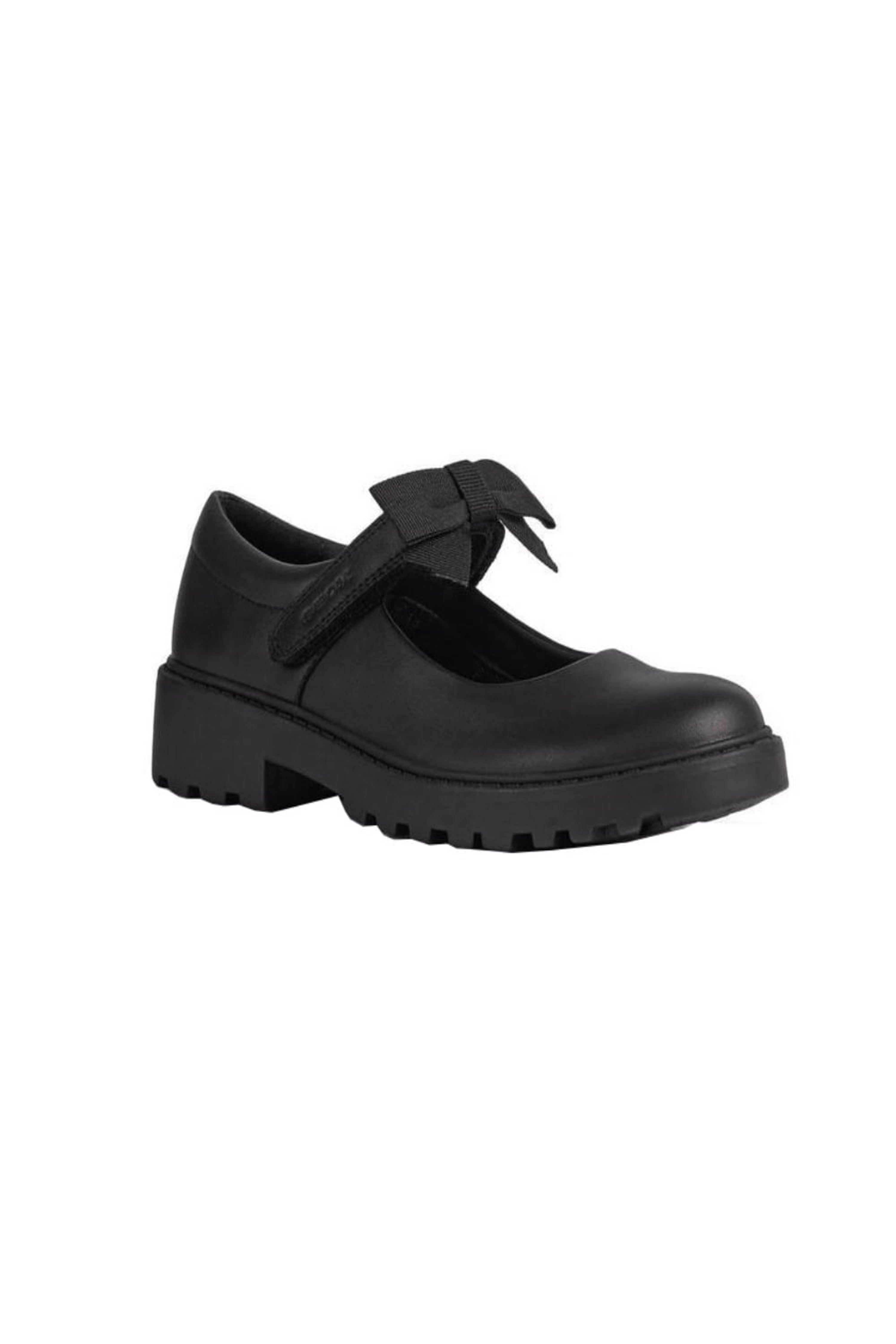 GEOX Girls Smart & Stylish Touch Fasten School Shoes Black 