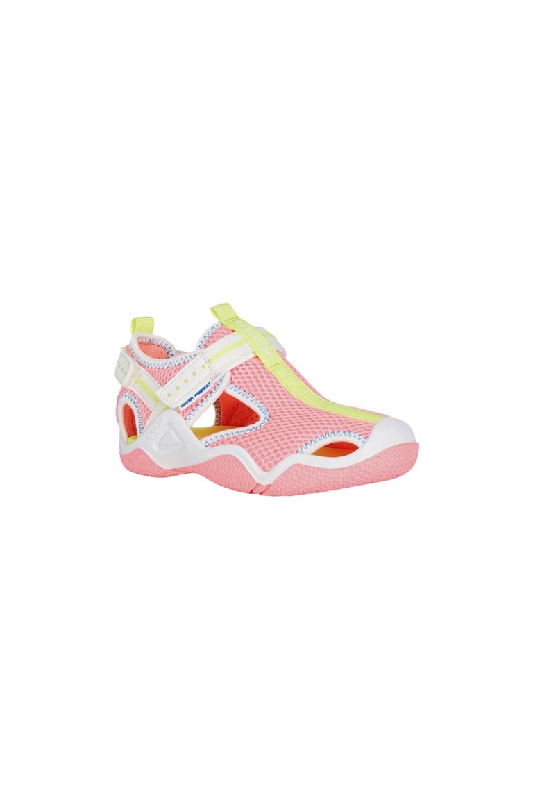 Geox Girls Wader Sandals (Light Pink/White) - Light Pink/White