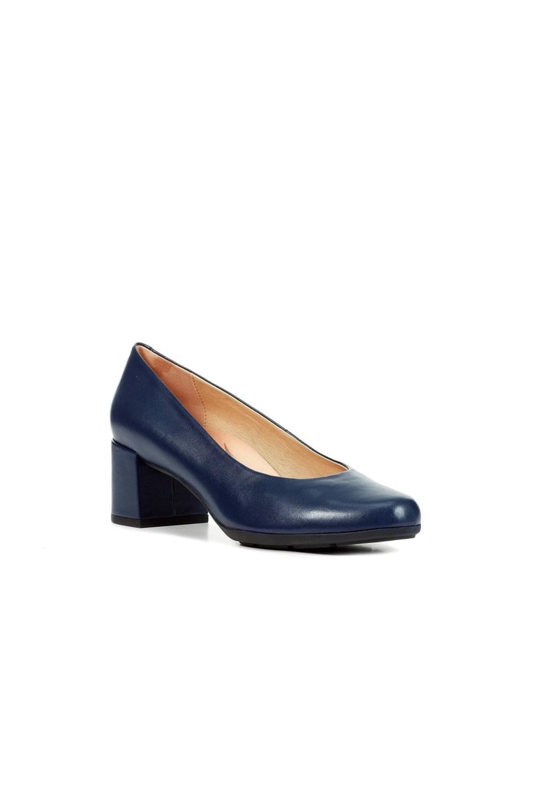 Geox Navy Womens/Ladies Annya Leather Court Shoes - | Verishop