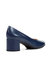 Womens/Ladies Annya Leather Court Shoes - Navy