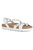 Womens/Ladies Brionia Leather Sandals - White - White