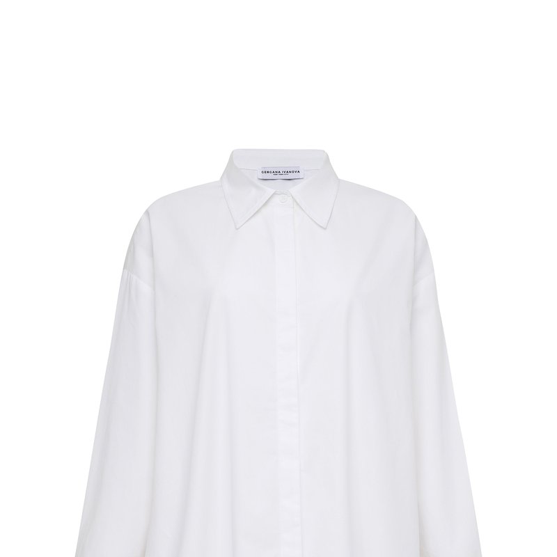 Shop Gergana Ivanova Amber 100% Organic Cotton Button-up Shirt In White
