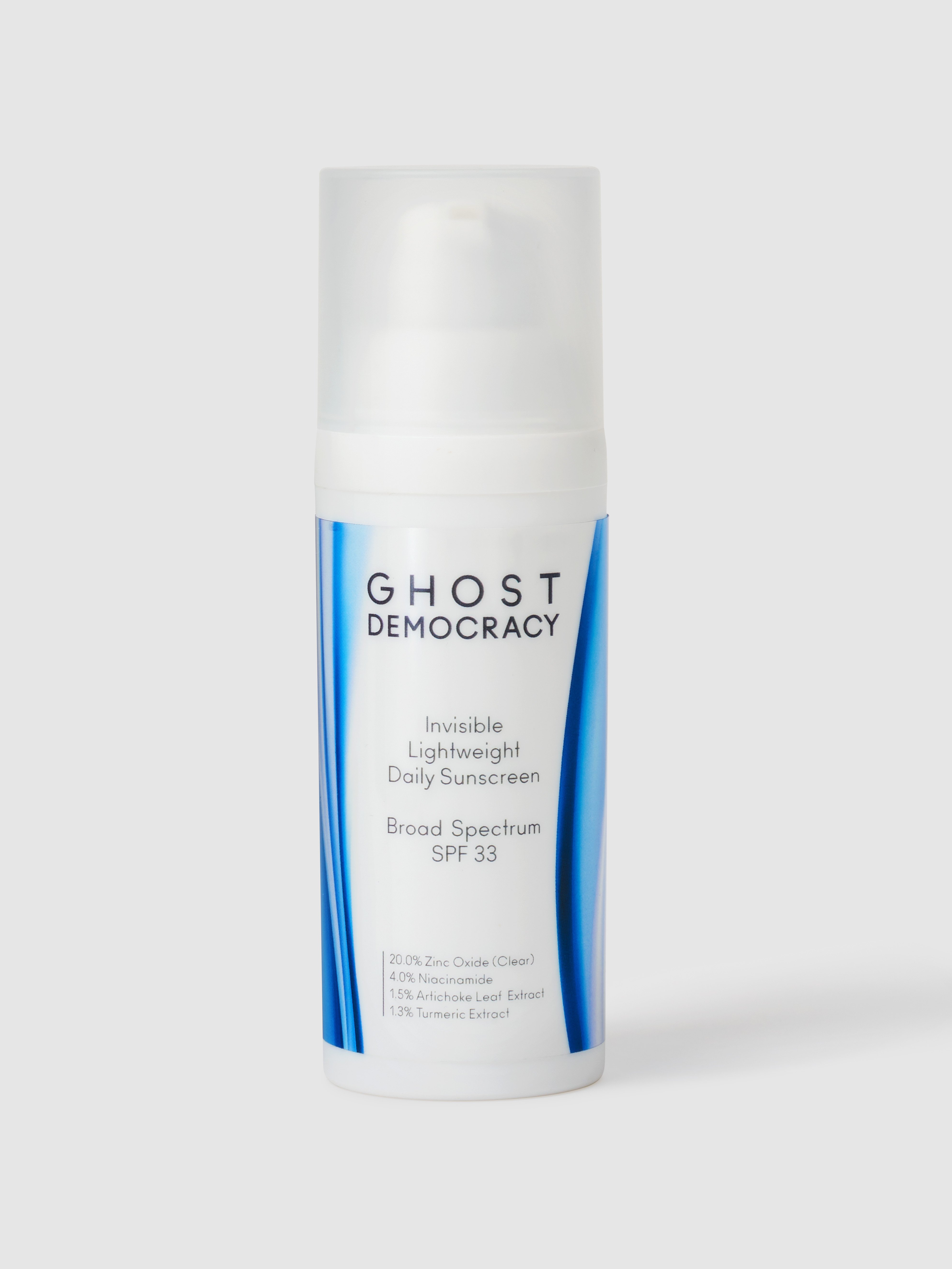 ghost democracy invisible lightweight daily face sunscreen spf 33