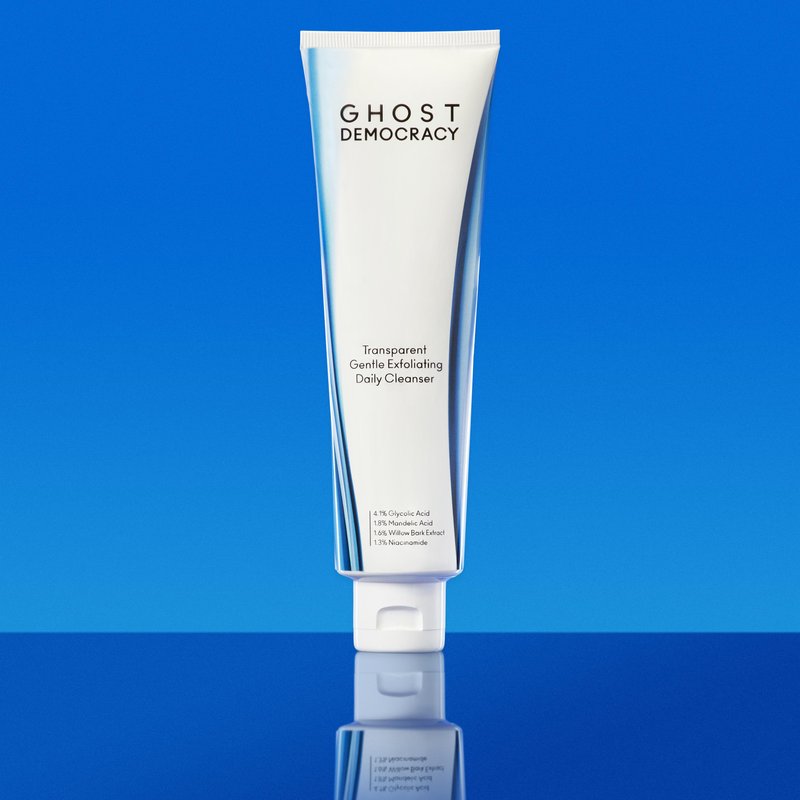 Ghost Democracy Transparent: Gentle Skin Exfoliating Cleanser For Face