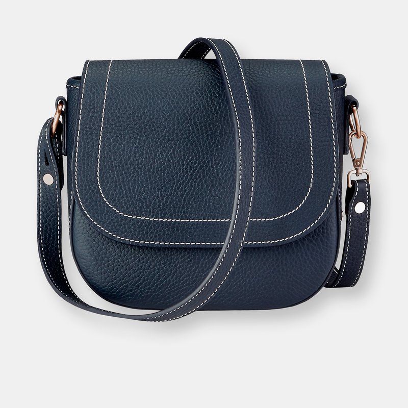 Gigi New York Jackson Saddle Bag In Blue