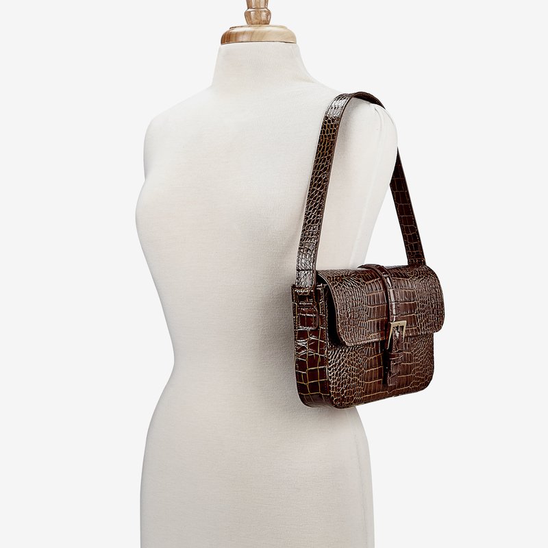 Shop Gigi New York Margot Shoulder Bag In Brown