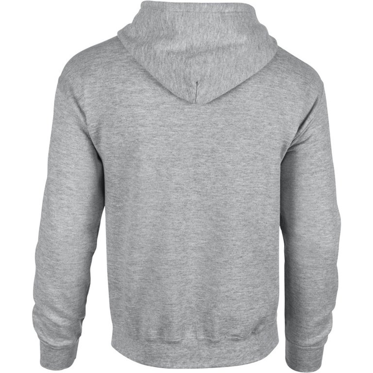 Gildan Sport Grey Heavy Blend Unisex Adult Full Zip Hooded Sweatshirt ...