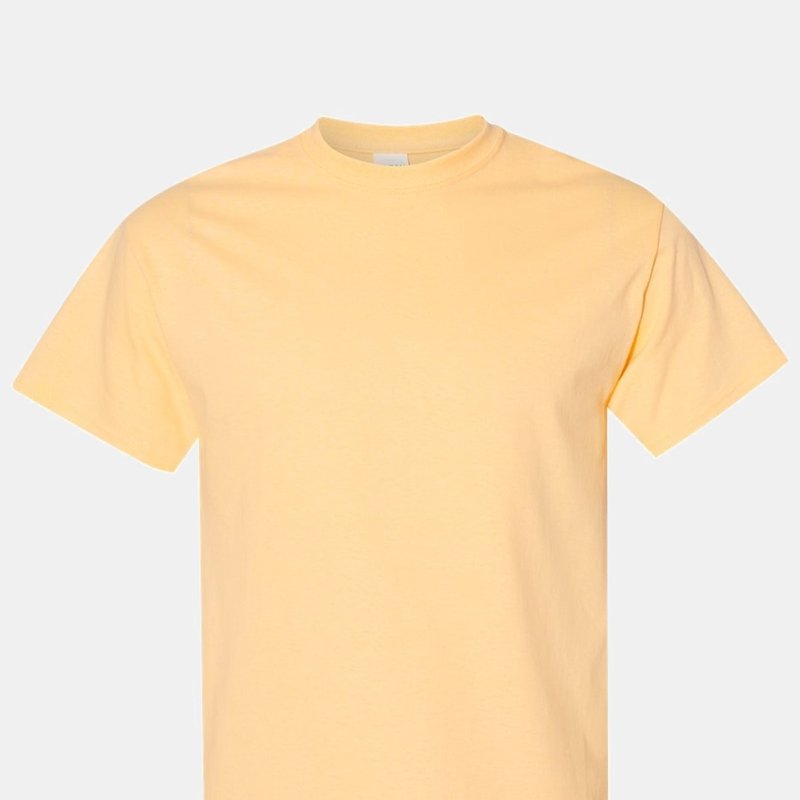 Gildan Mens Heavy Cotton Short Sleeve T-shirt (pack Of 5) (yellow Haze)