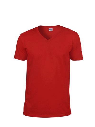 Gildan Gildan Mens Soft Style V-Neck Short Sleeve T-Shirt (Red) product