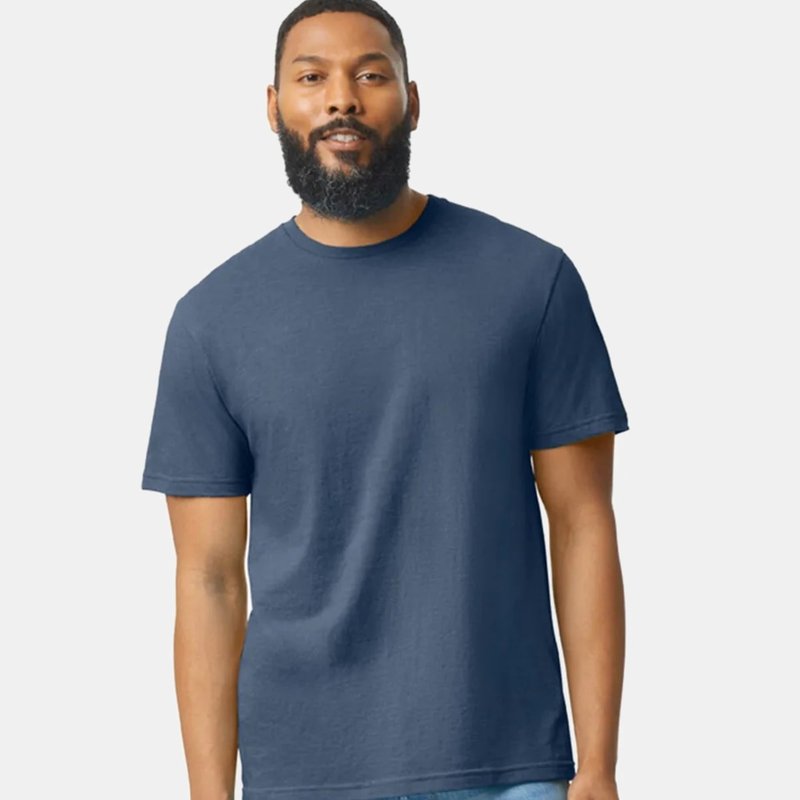 Gildan Unisex Adult Cvc T-shirt (navy Mist) In Blue