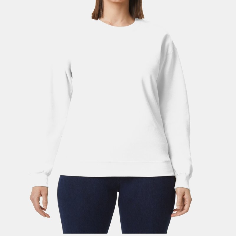 Gildan Unisex Adult Softstyle Plain Midweight Fleece Top (white)
