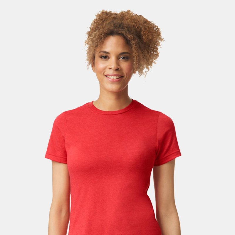Gildan Womens/ladies Cvc T-shirt (red Mist)