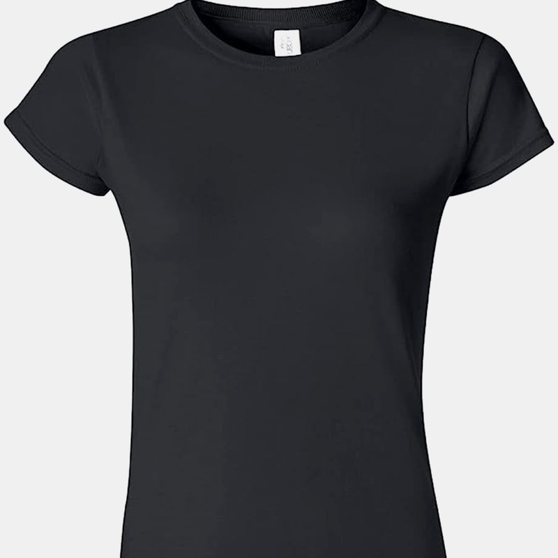 Gildan Womens/ladies Softstyle Midweight T-shirt (pitch Black)