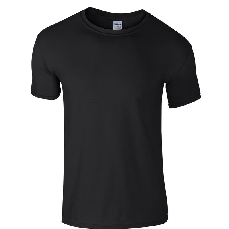 Gildan Mens Short Sleeve Soft-style T-shirt In Black