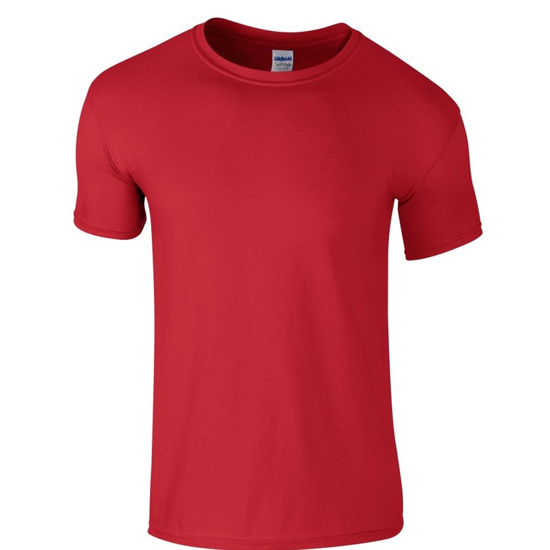 Shop Gildan Mens Short Sleeve Soft-style T-shirt (red)