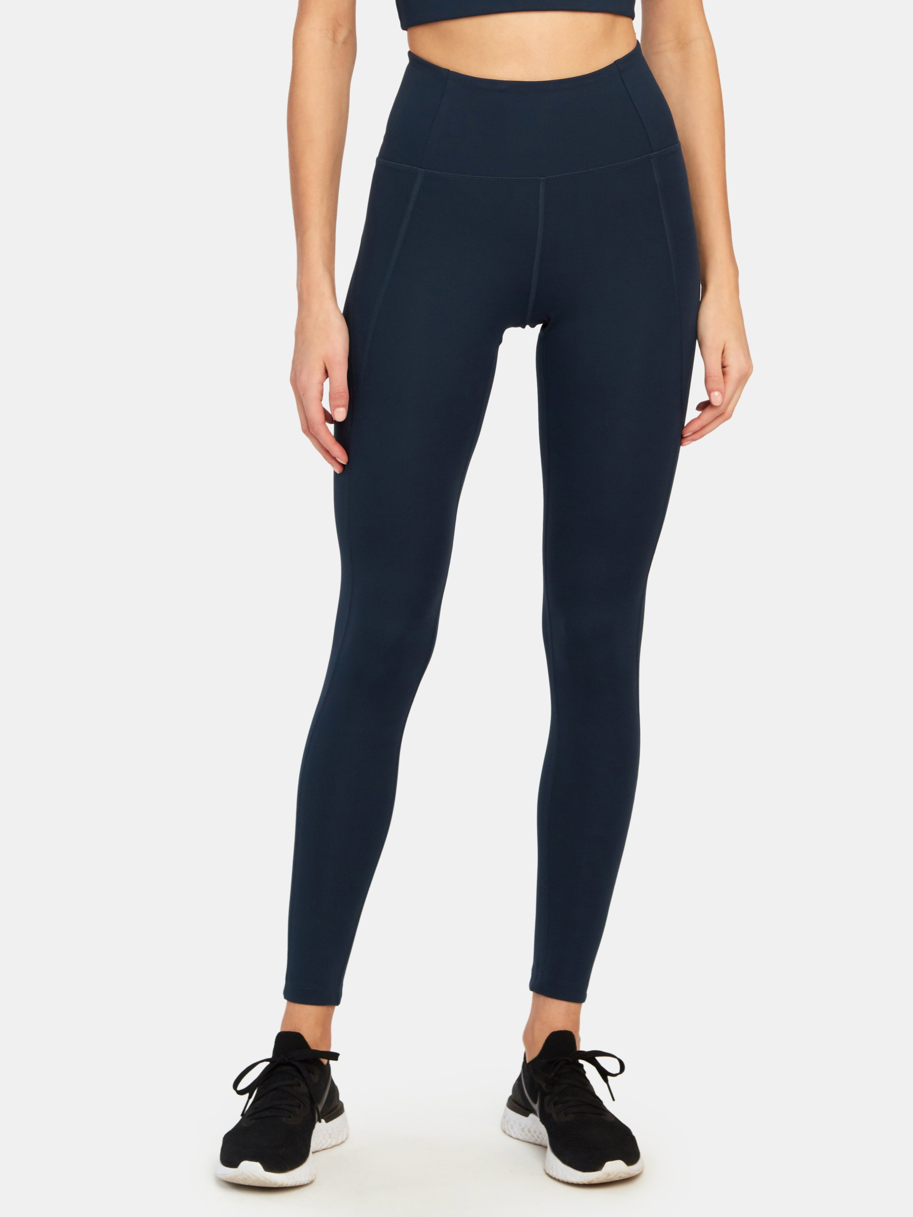 Girlfriend Collective Compressive High Rise Full Length Leggings In Midnight