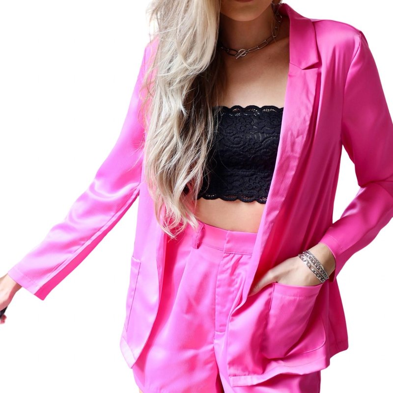 Shop Glam All Of The Lights Blazer In Pink