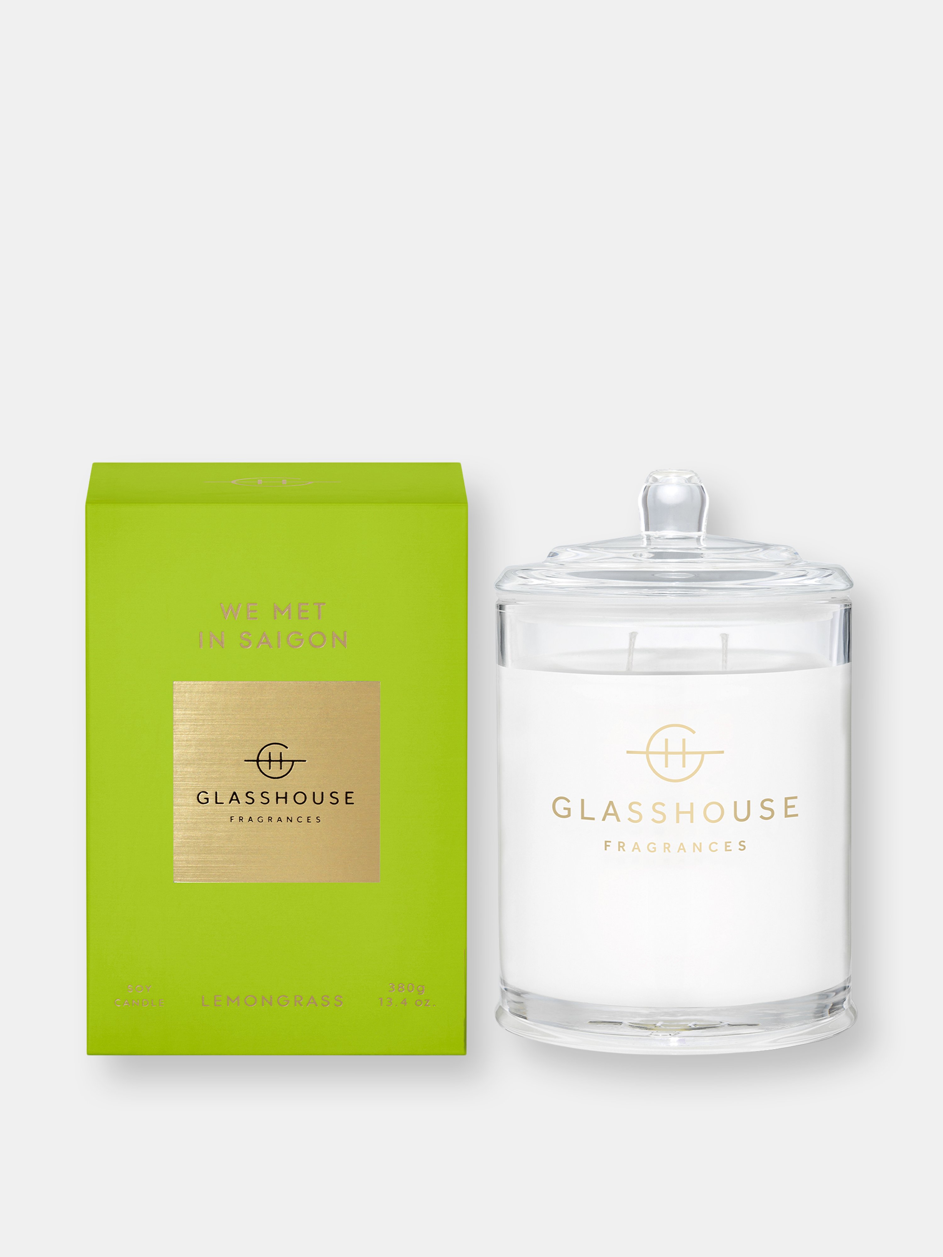 GLASSHOUSE FRAGRANCES GLASSHOUSE FRAGRANCES WE MET IN SAIGON 13.4OZ TRIPLE SCENTED SOY CANDLE