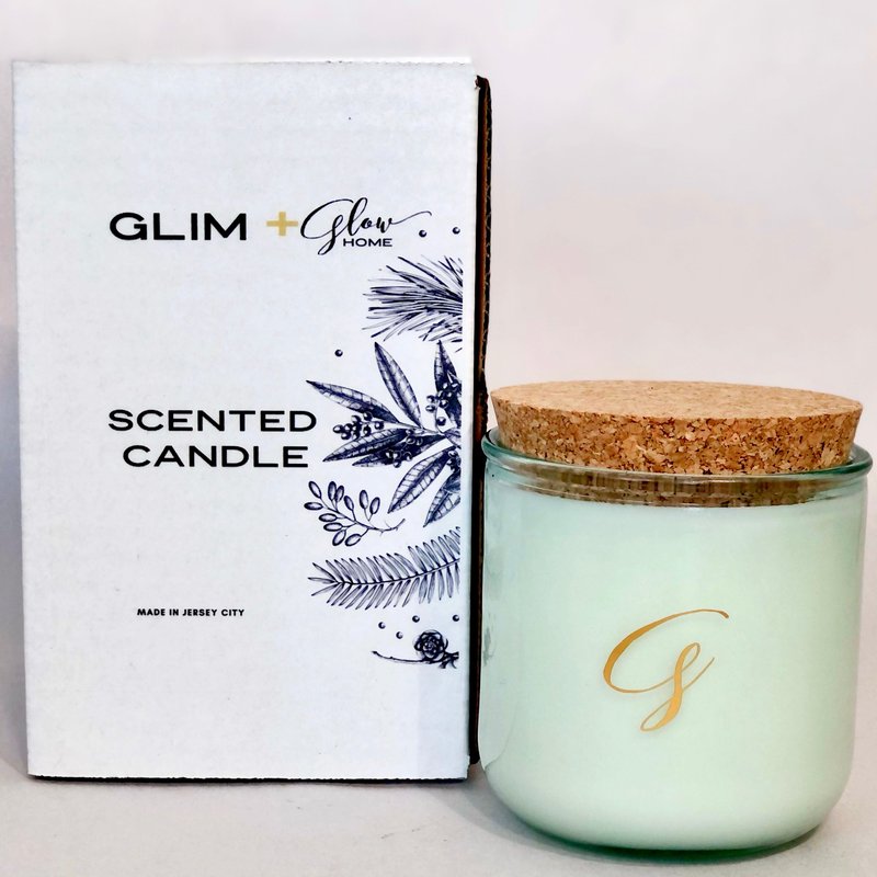 Glim + Glow Home Pure Scented Soy Candle In Green