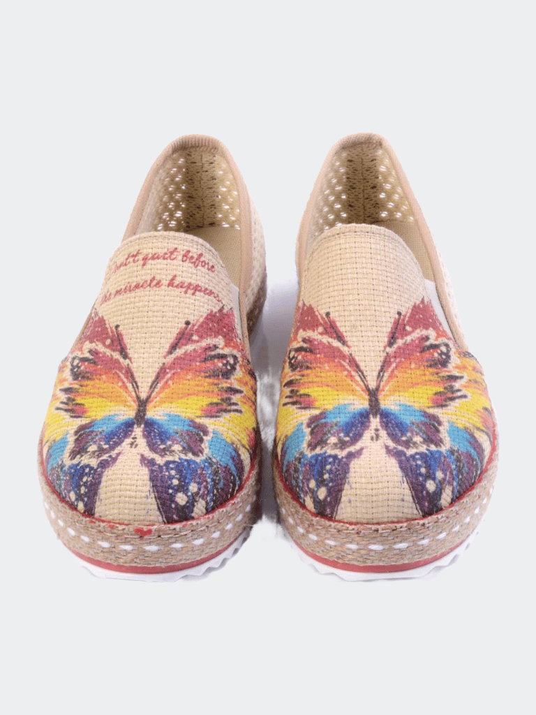 Butterfly Sneakers Shoes DEL105 - Printed Multi Colorful