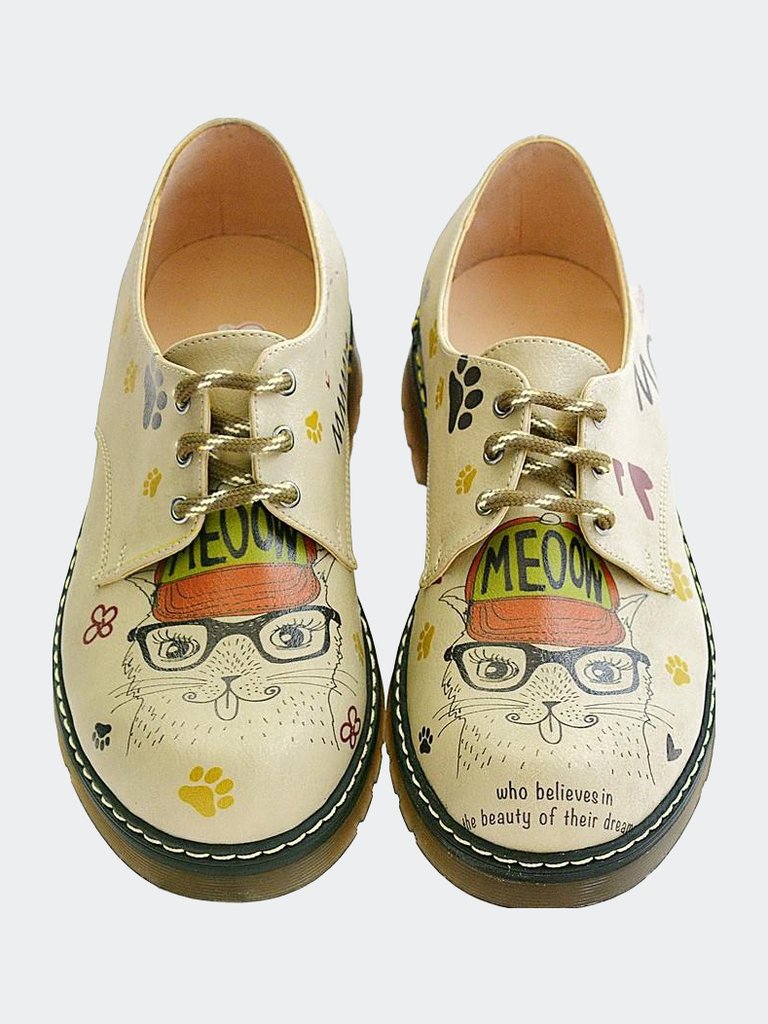 Meow Oxford Shoes MAX109 - Printed Multi Color