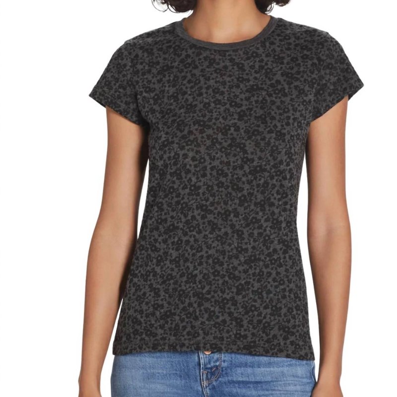 Shop Goldie Forget Me Not Ringer Tee In Black