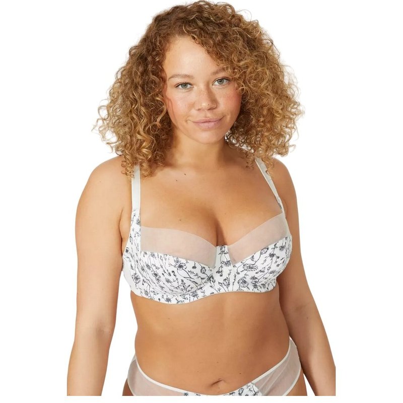 Shop Gorgeous Womens/ladies Meadow Floral Bra In White