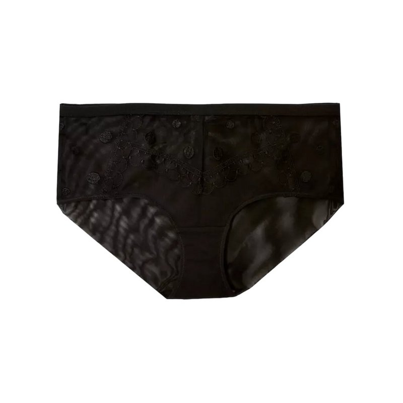 Gorgeous Womens/ladies Spotted Midi Brief In Black