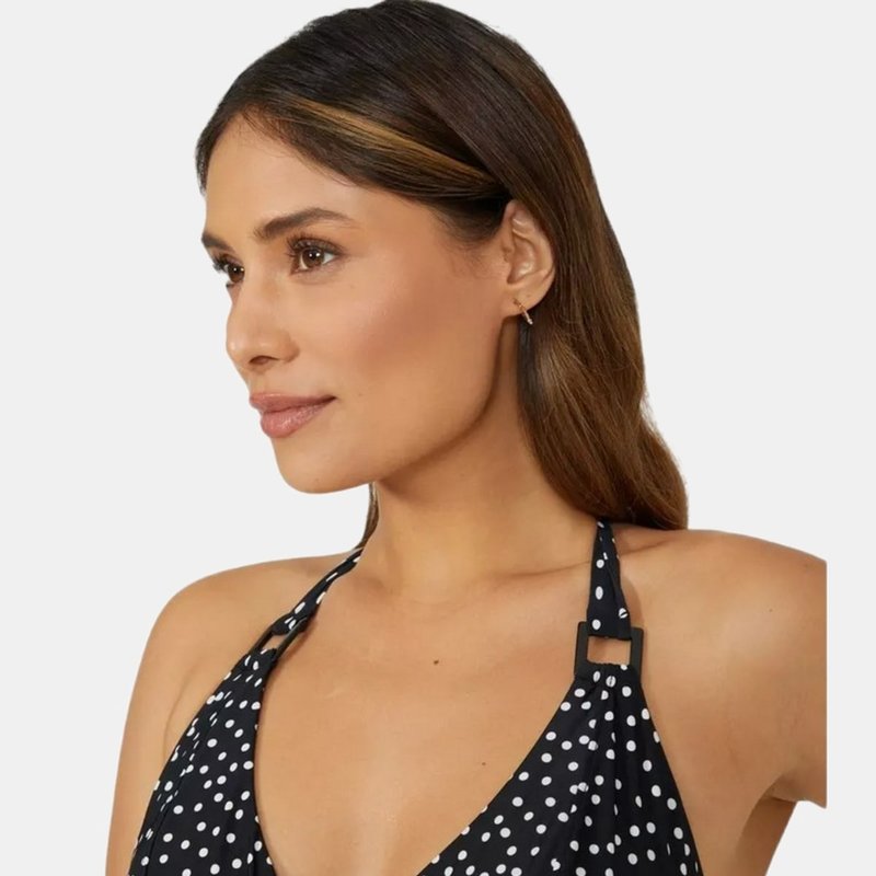 Gorgeous Womens/ladies Spotted Non-padded Bikini Top In Black