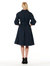 High-Low Shirtwaist Dress With Pinched Detail Sleeves