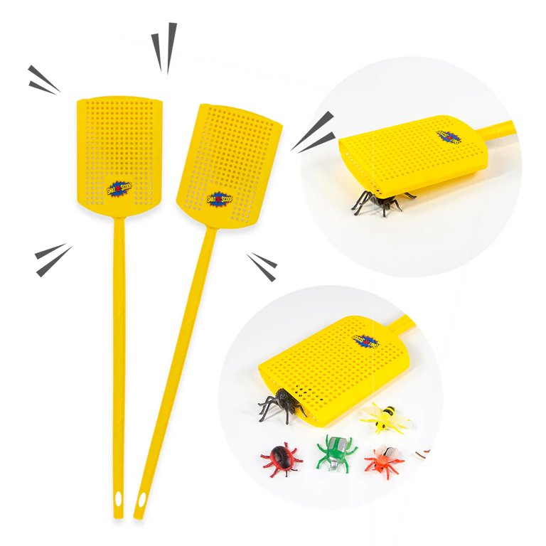 2 Pack Swat-N-Scoop Easily Remove Any Pest That Crawls Or Flies from A Safe Distance