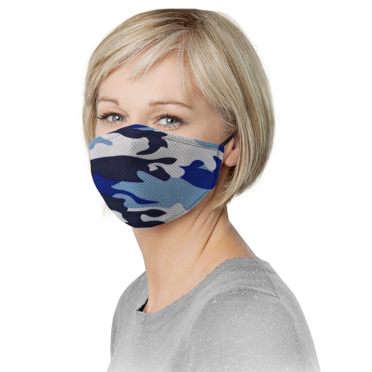 Adult Non-Medical Mask With Filter - 12 Mask - Blue Camo