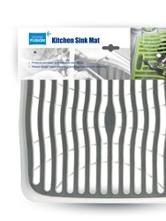 Quick Drain Kitchen Sink Protector Mat Non-Slip Drain Pad - Gray - Gray
